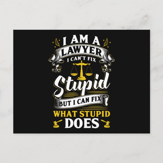 Lawyer Saying Postcard (Front)