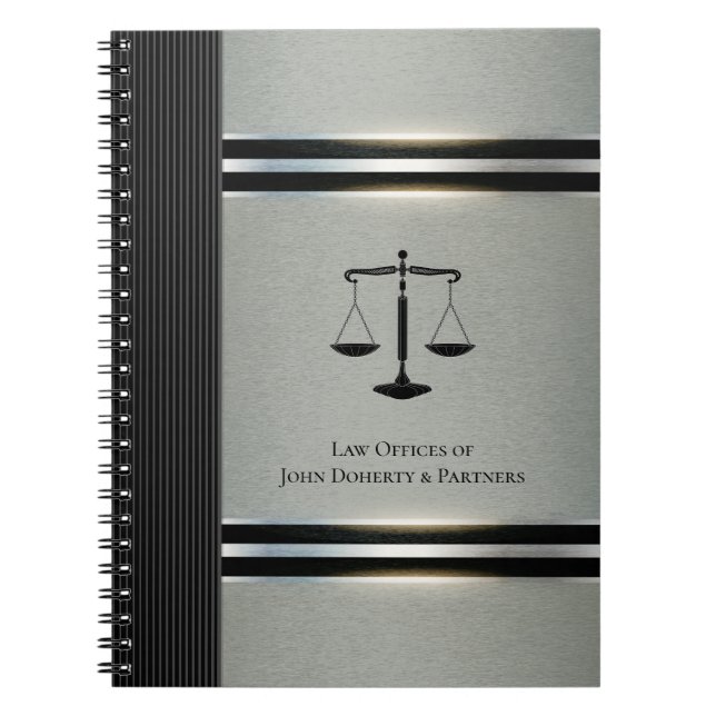 Lawyer | Scales of Justice Notebook (Front)