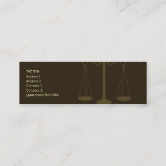Lawyer - Skinny Mini Business Card