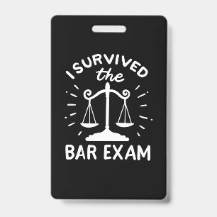 Lawyer Survived The Bar Exam Badge