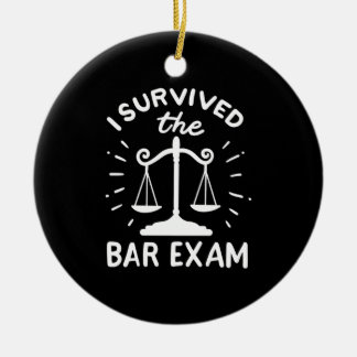 Lawyer Survived The Bar Exam Ceramic Ornament