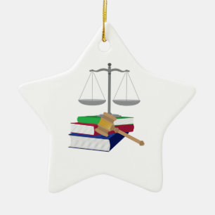 Lawyer Symbols Ceramic Ornament