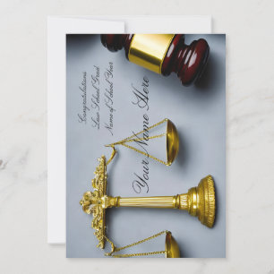 Lawyer-themed customizable congratulation card