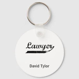 Lawyer typography keychain