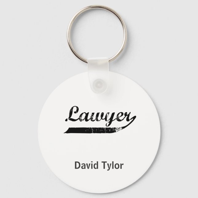 Lawyer typography keychain (Front)