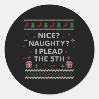Lawyer Ugly Plead The 5Th Law Student Attorney Classic Round Sticker