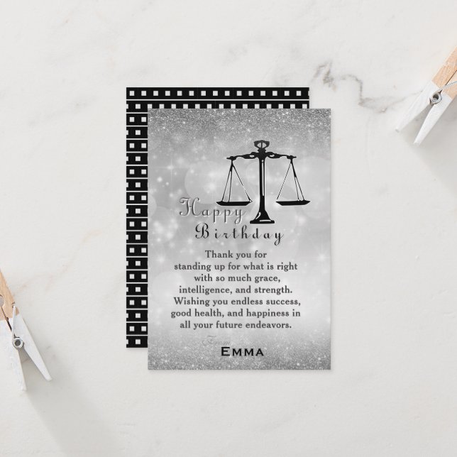 Lawyer's Birthday Card (Front/Back In Situ)
