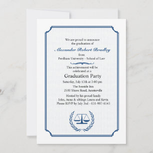 Lawyers Corner Graduation Invitation