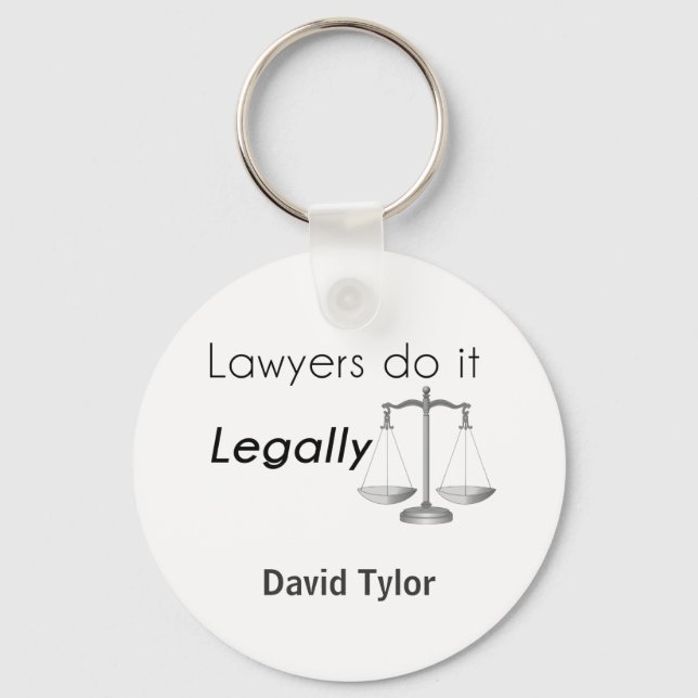 Lawyers do it! keychain (Front)