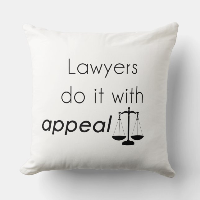 Lawyers do it with throw pillow (Front)