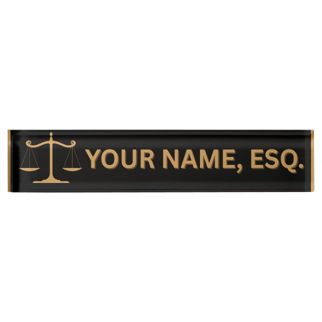 Lawyers Gift Desk Name Plate (Front)