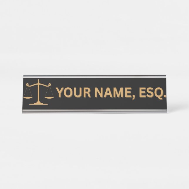 Lawyers Gift Desk Name Plate (Front)