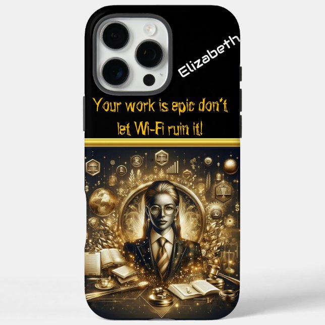 Lawyer's Golden Dedication to Justice Case-Mate iPhone Case (Back)