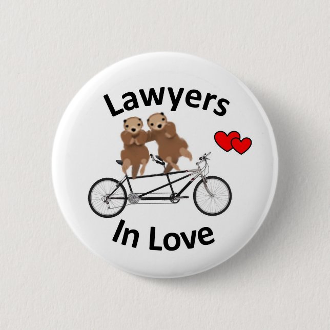 Lawyers in Love - Otters 2 Inch Round Button (Front)