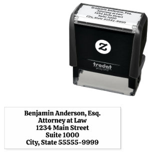 Lawyer's Name Title Suite Number Return Address Self-inking Stamp
