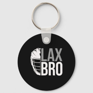 Lax Bro Funny Lacrosse Player Boy Kids Keychain