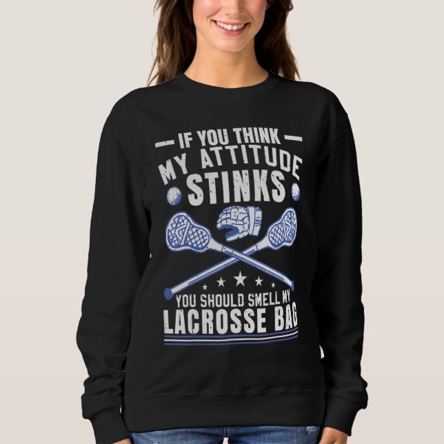 Lax Lacrosse Player Sweatshirt (Front)