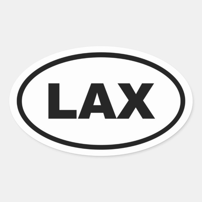 LAX Los Angeles Oval Sticker (Front)
