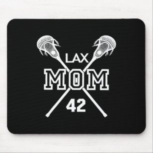 Lax Mom #42 Lacrosse Mom Player Number 42 Mother's Mouse Pad