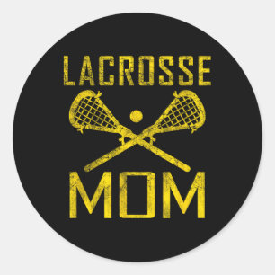 Lax Mom Lacrosse Mom Favourite Player Mother's Day Classic Round Sticker