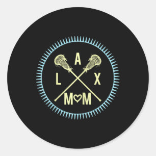 Lax Mom Lacrosse Mother's Day Lax Mum Graphic  Classic Round Sticker