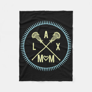Lax Mom Lacrosse Mother's Day Lax Mum Graphic Fleece Blanket