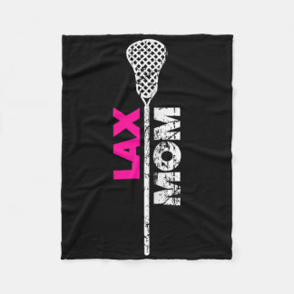 Lax Mom Lacrosse Pink Accent  Fleece Blanket