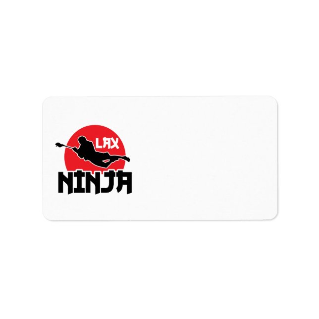 LAX Ninja Étiquettes de adresse de crosse (Devant)