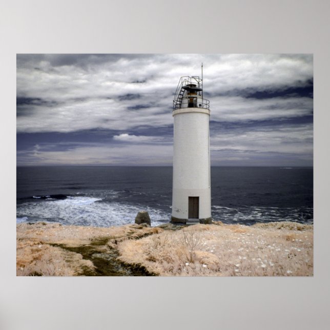 Laxe Lighthouse | Galicia, Spain Poster (Front)