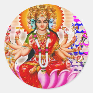 LAXMI - Goddess of Wealth Classic Round Sticker
