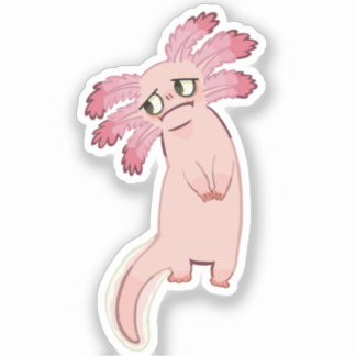 L'Axolotl // Autocollant vinyle sur mesure