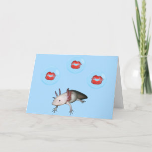 L'Axolotl embrasse la carte de Valentine