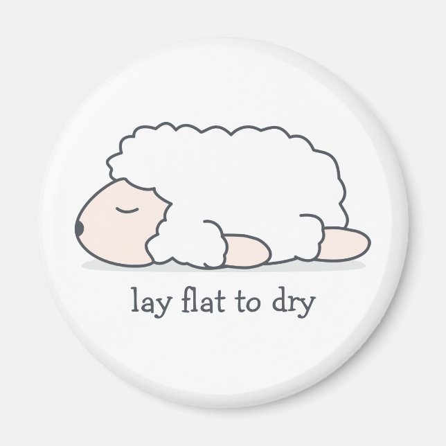 Lay Flat to Dry Sheep Magnet (Front)
