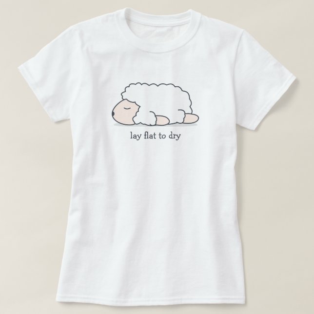 Lay Flat to Dry Sheep T-Shirt (Design Front)