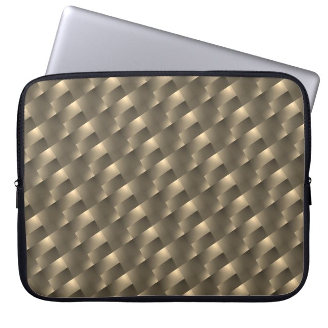 Layer of brown Laptop, rectangles, relief. Laptop Sleeve (Front)