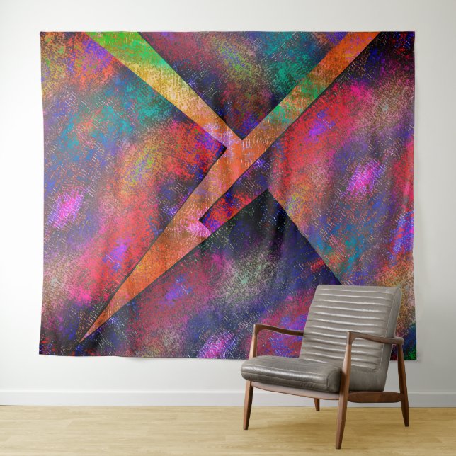 Layer of irregularly arranged rustic images tapestry (In Situ (Horizontal))