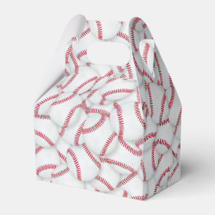 Layered Baseballs Pattern Birthday Favor Box