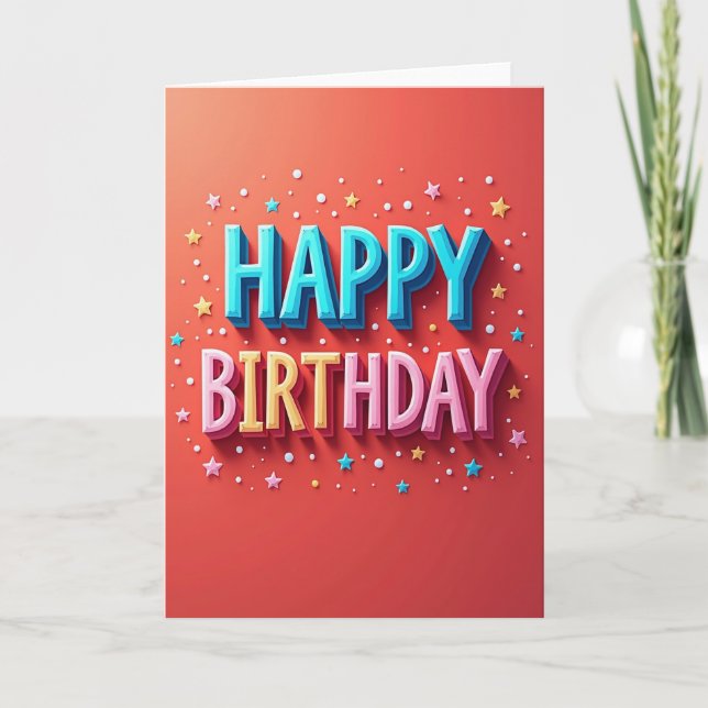 Layered Birthday Wishes Card (Front)