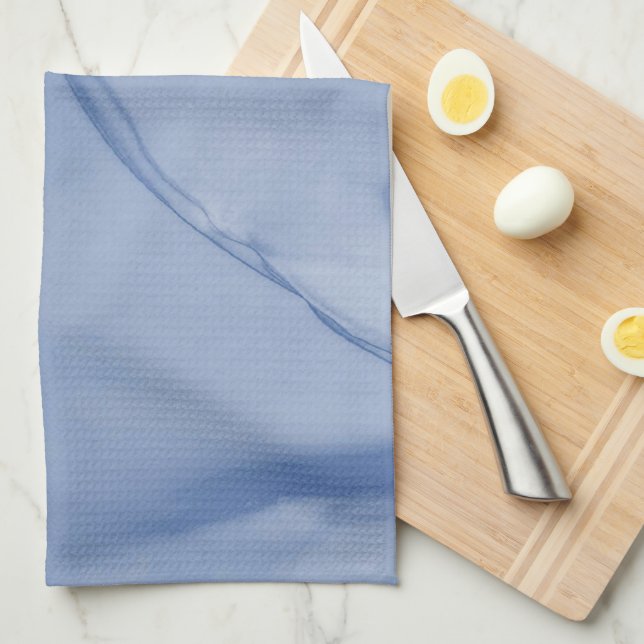 Layered Blue  Kitchen Towel (Quarter Fold)