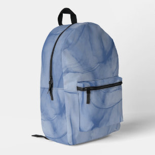 Layered Blue Printed Backpack