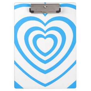Layered Blue & White Heart Aesthetic Clipboard