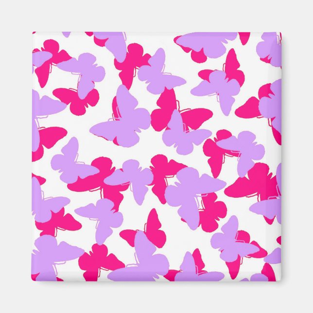 Layered Butterflies Magnet (Front)