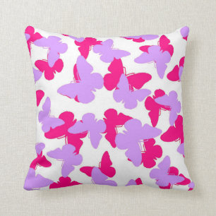 Layered Butterflies Throw Pillow