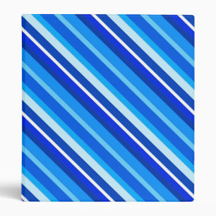 Layered candy stripes - cobalt and pale blue binder