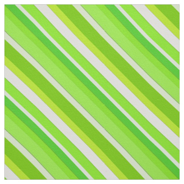 Layered candy stripes - lime green and white fabric (Swatch)