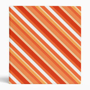 Layered candy stripes - orange and white binder