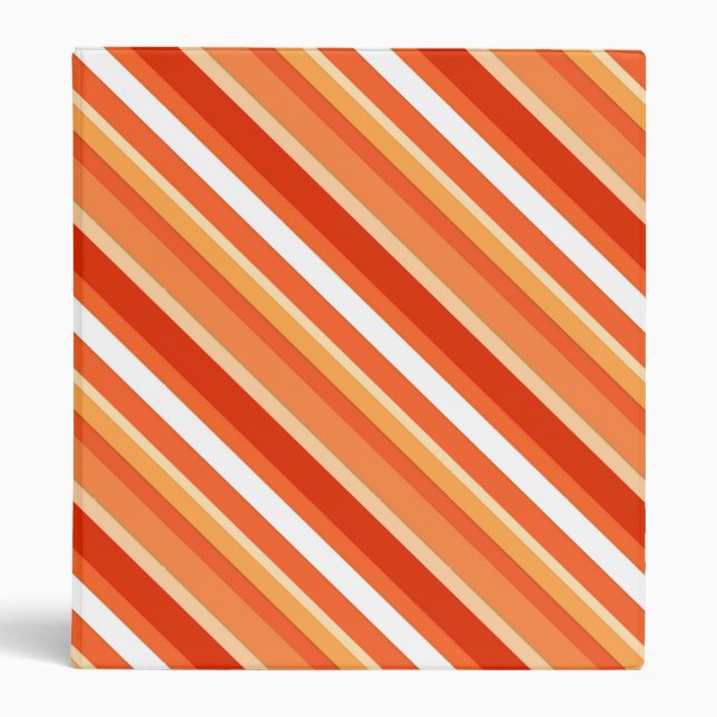 Layered candy stripes - orange and white binder (Front)