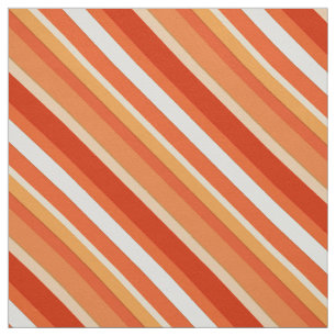Layered candy stripes - orange and white fabric