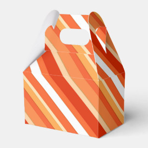 Layered candy stripes - orange and white favor box