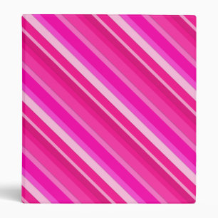 Layered candy stripes - pink and fuchsia binder